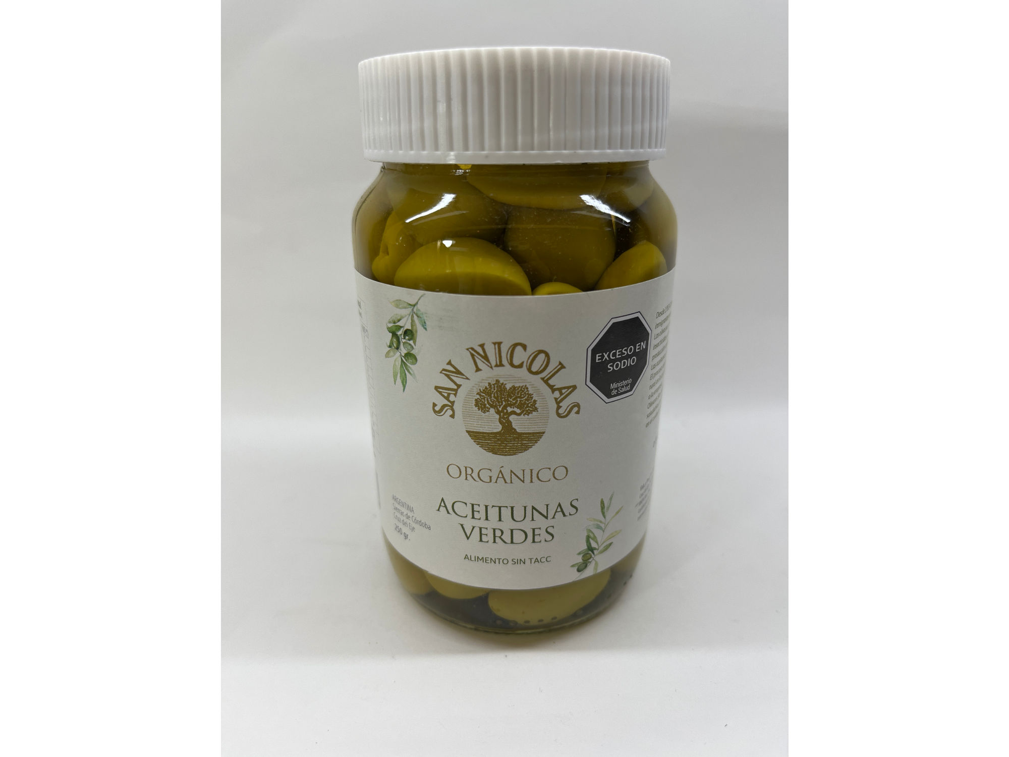 Aceitunas Verdes Orgánico San Nicolas 250 gr