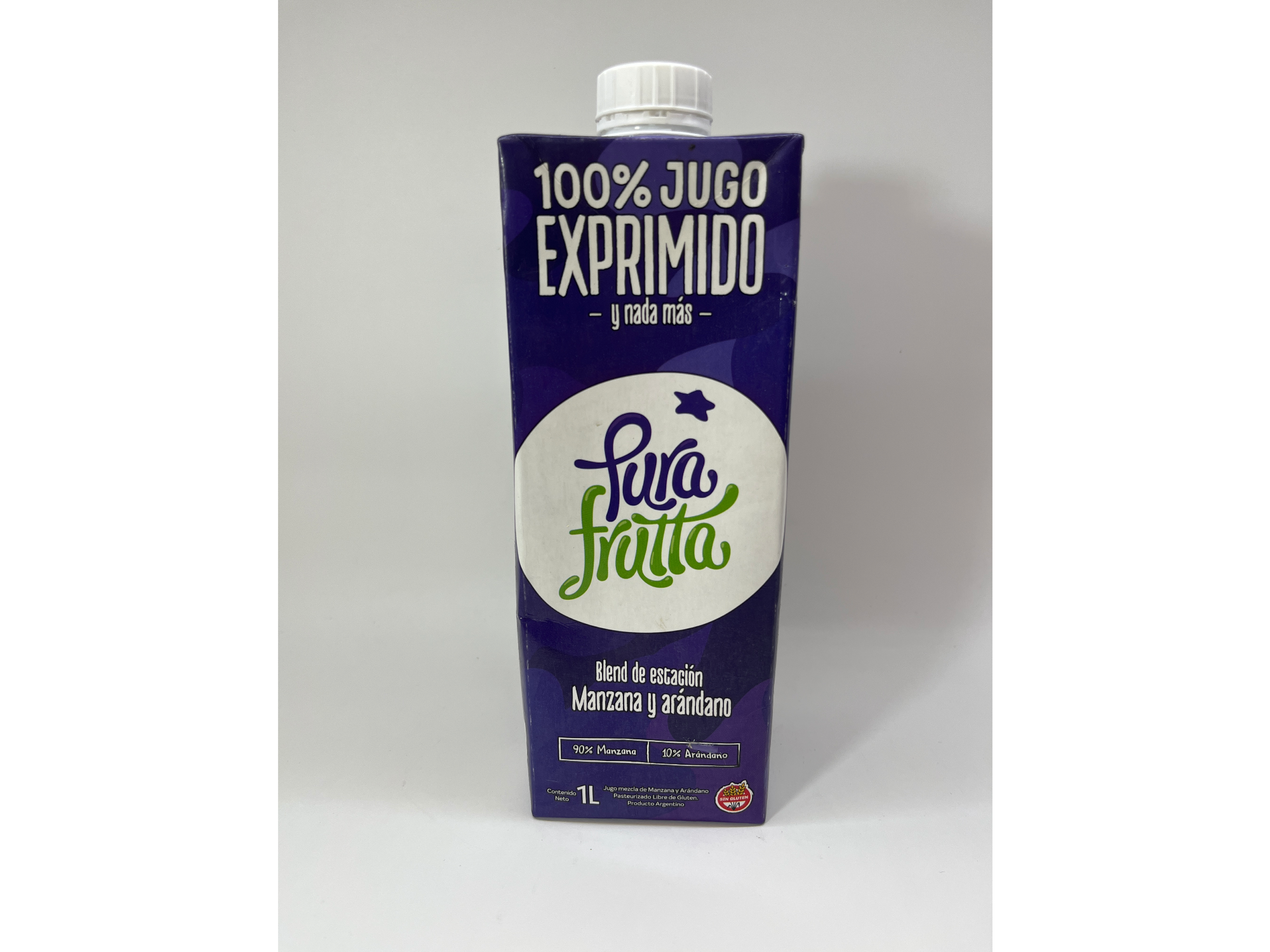Pura Frutta Jugo Exprimido de Manzana y Arándano 1 L