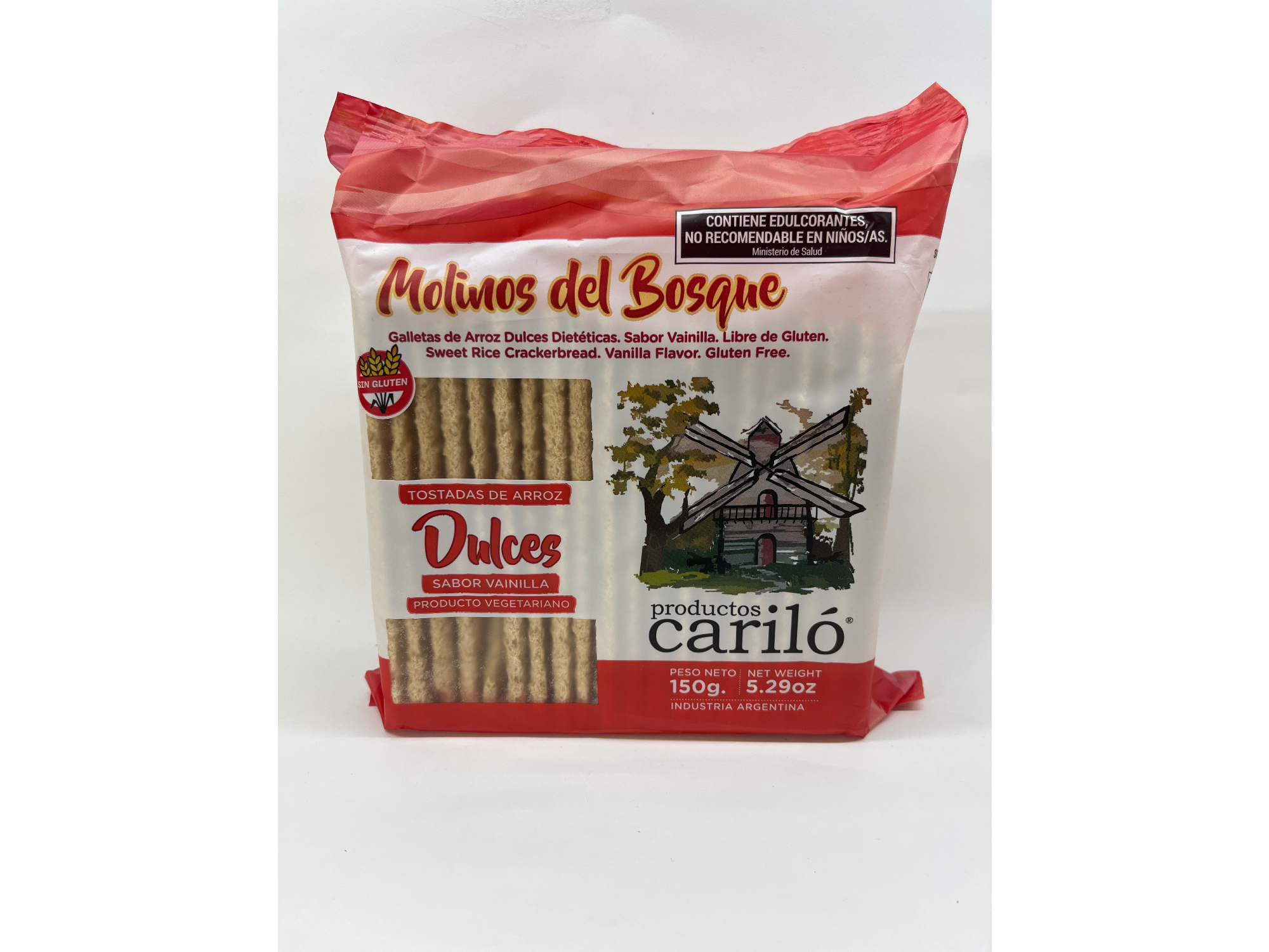 Cariló Tostadas de Arroz Dulces Sabor Vainilla