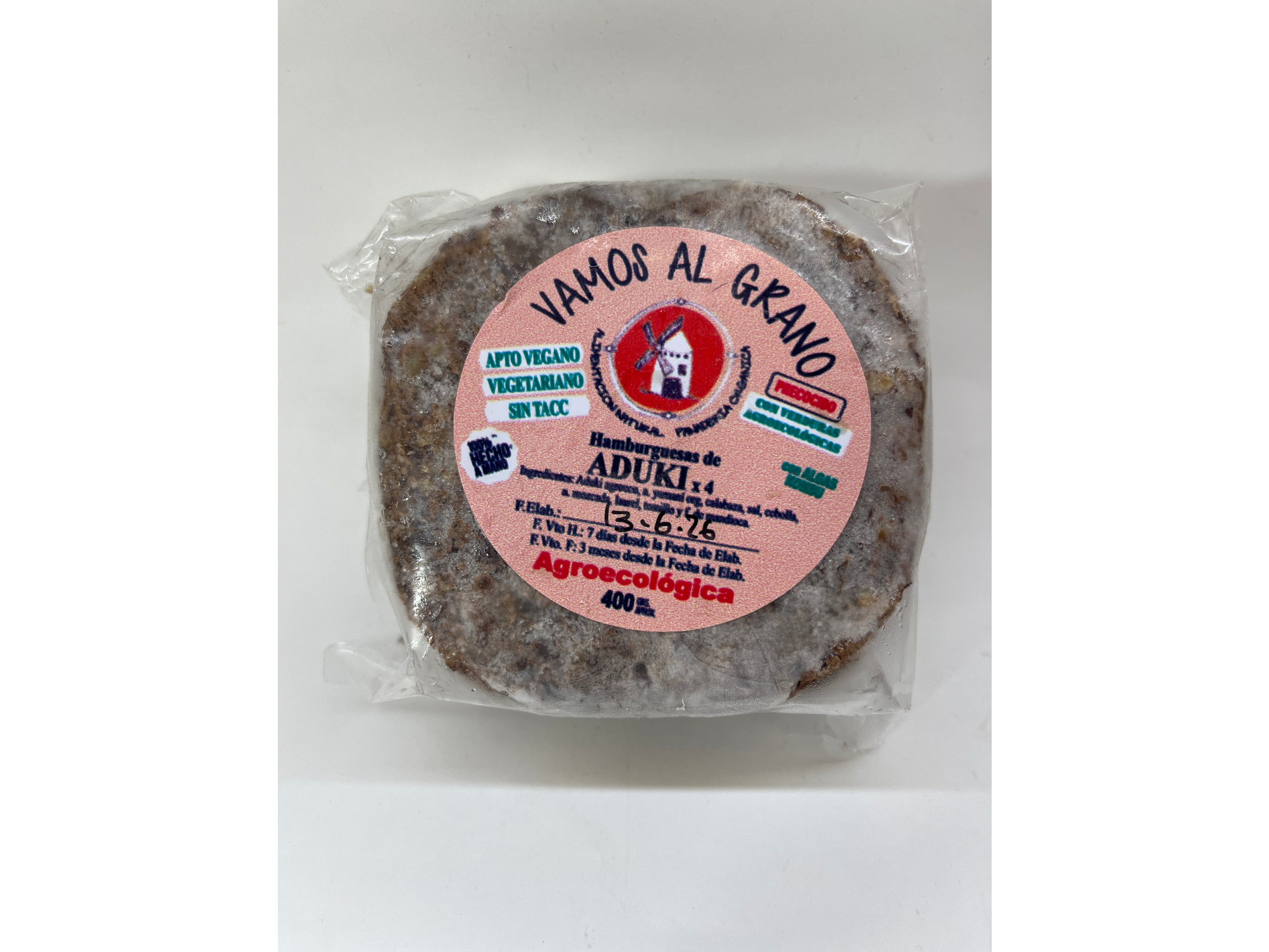 Hamburguesas Veganas Agro Aduki Vamos al Grano x 4