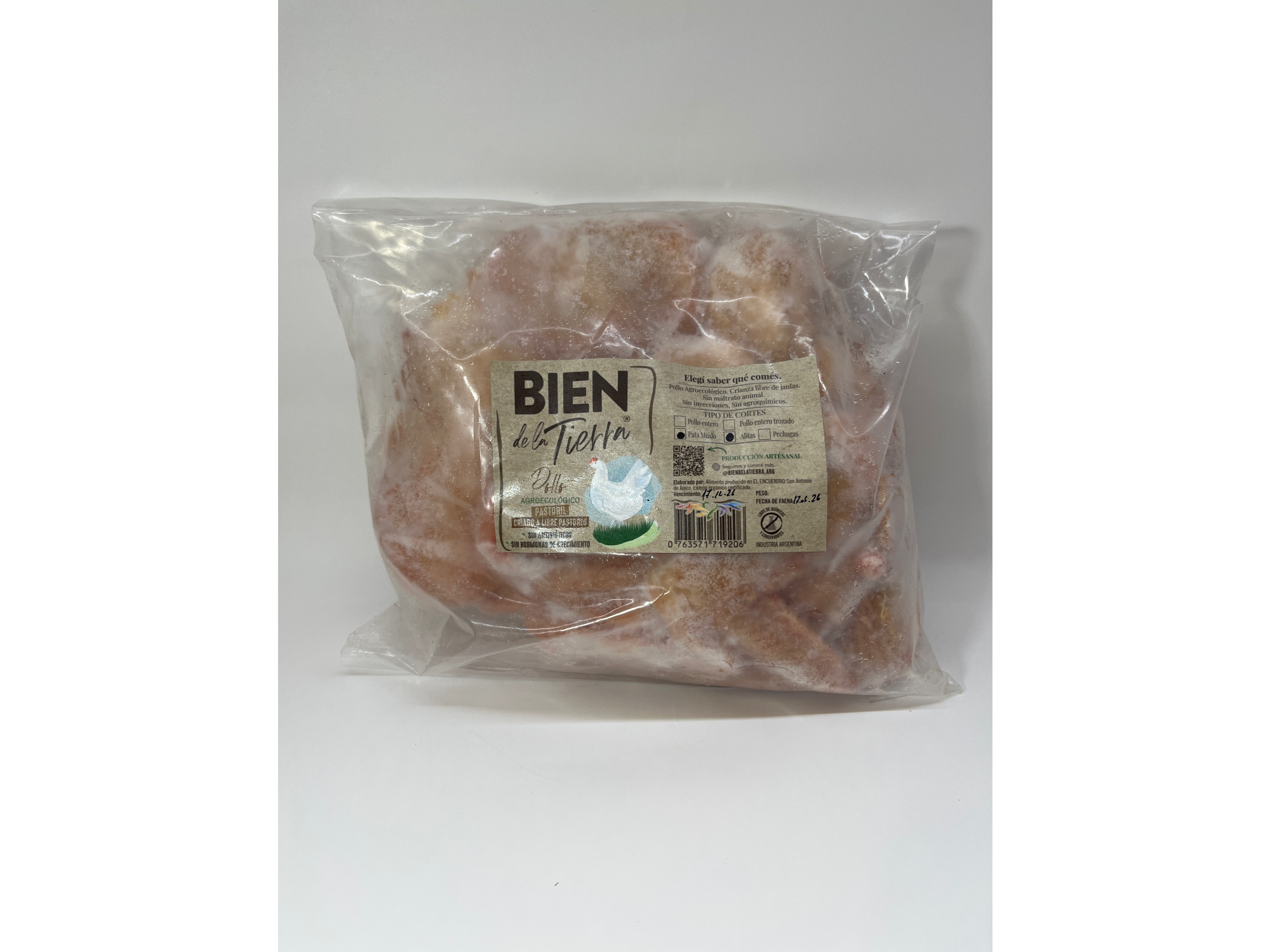 Pata, Muslo y Ala con Hueso Bien de la Tierra 1400 gr aprox