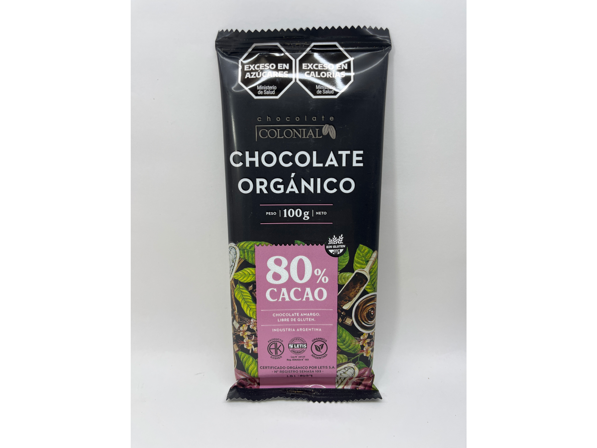 Colonial Orgánico 80% Cacao 100 gr