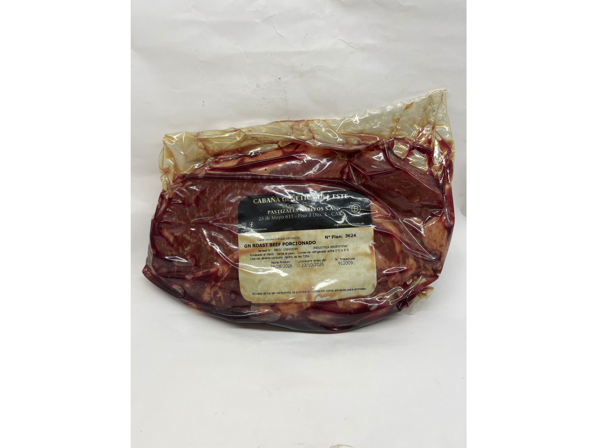 Roast Beef Orgánico Pastizales Nativos 1 Kg