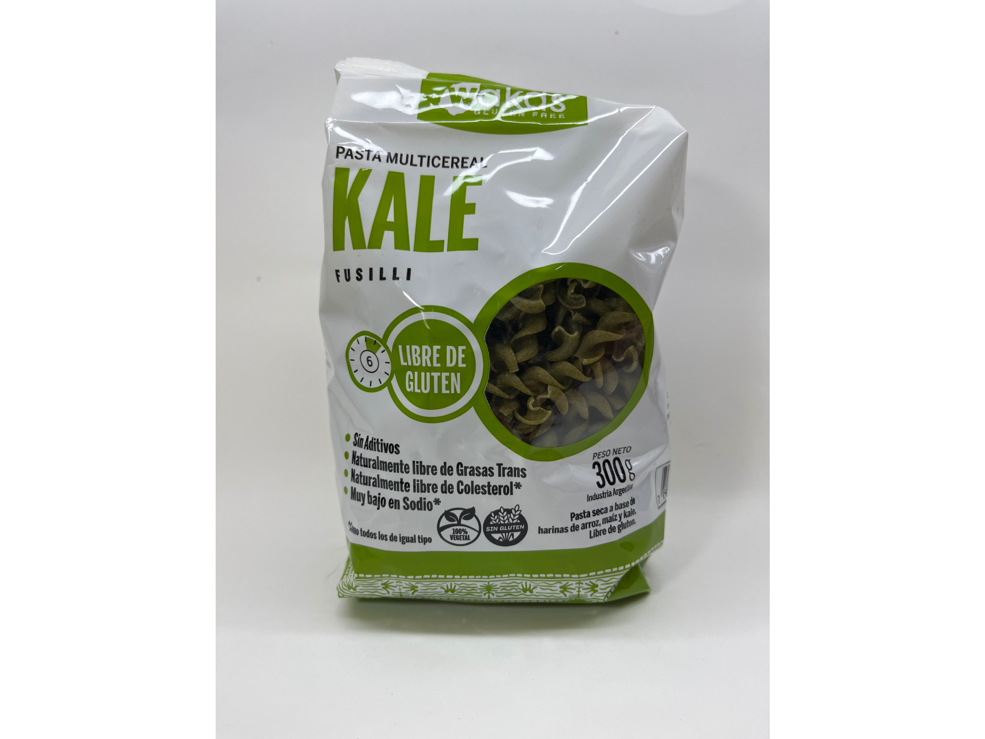 Wakas Fusilli Pasta Multicereal de Kale