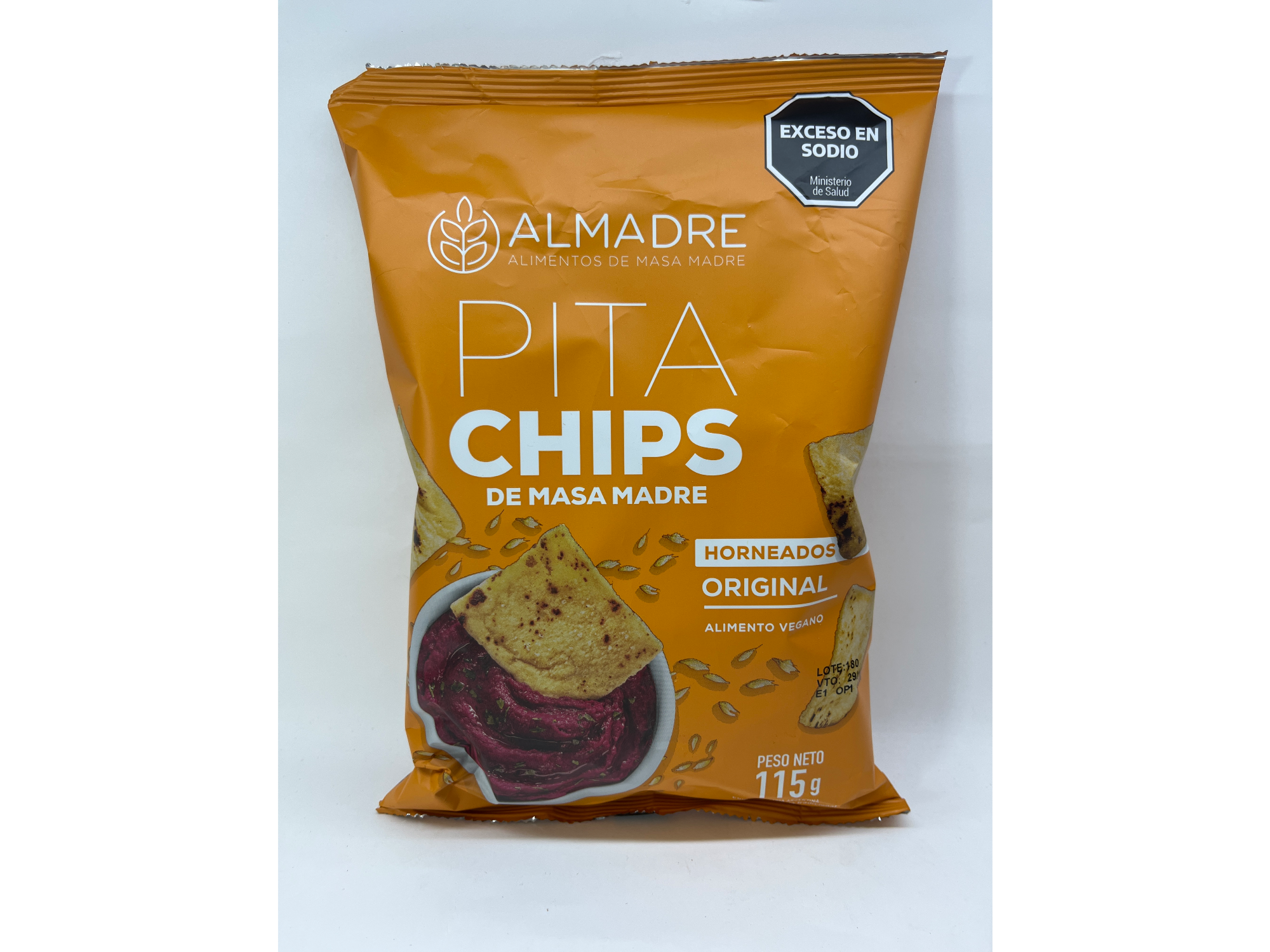 Pita Chips de Masa Madre Original Vegan Almamadre