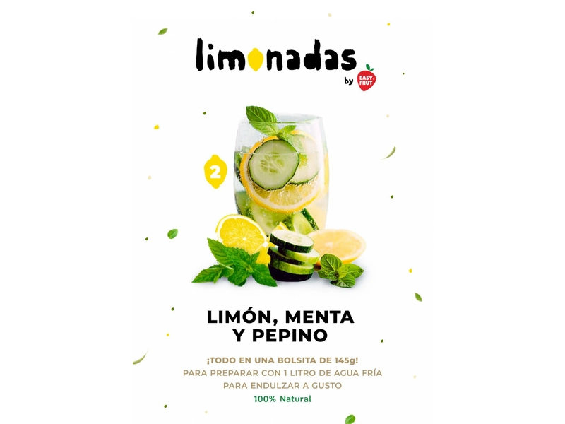 LIMONADA NUMERO  2 - LIMON MENTA Y PEPINO.