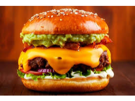 Hamburguesa con cheddar y papas