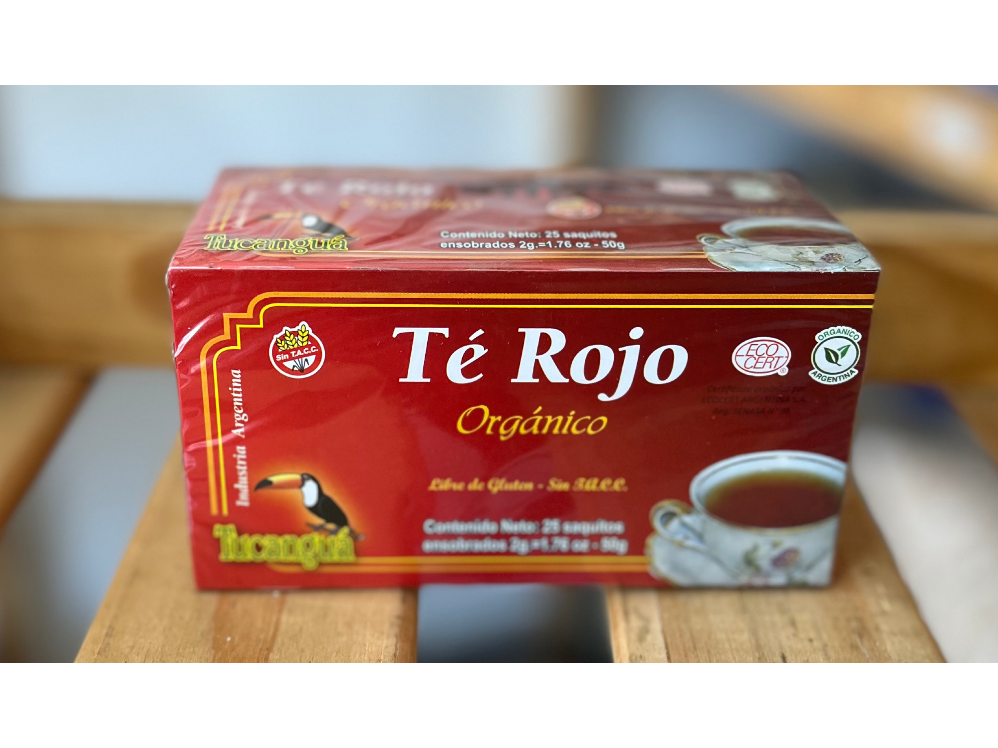 Té Rojo 25 saq. Tucanguá organico con sobre sin t.a.c.c