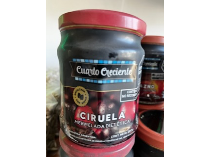 Mérmela de Ciruela con stevia sin tacc 280 gr Cuarto Creciente