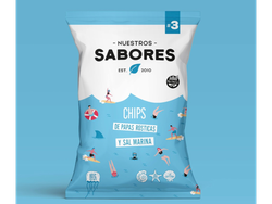 Chips de papas con sal marina sin tacc x 80 gr