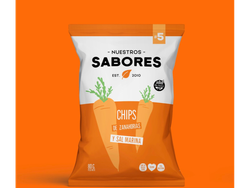 Chips de zanahoria con sal marina sin tacc x 80 gr