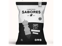 Chips de papa con pimienta negra y sal marina sin tacc x 80 gr