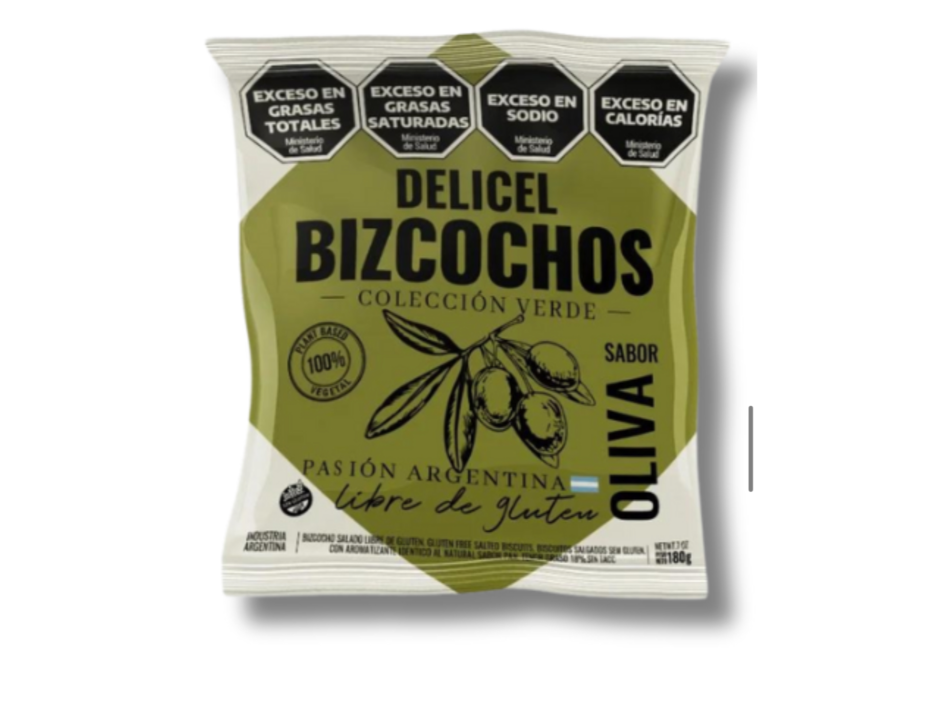 Bizcocho salado Oliva x 180 gr Delicel Sin Tacc