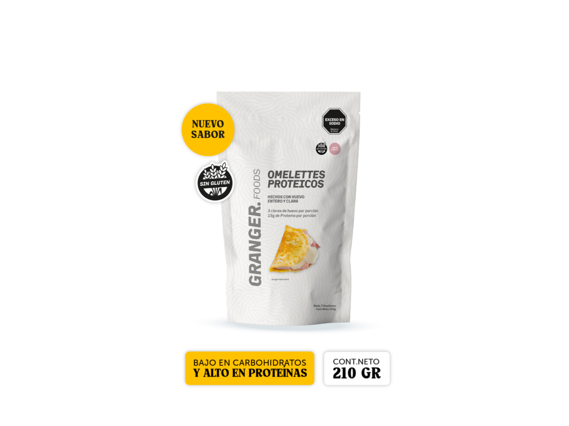 Omelet Proteico jamón y queso 245 gr