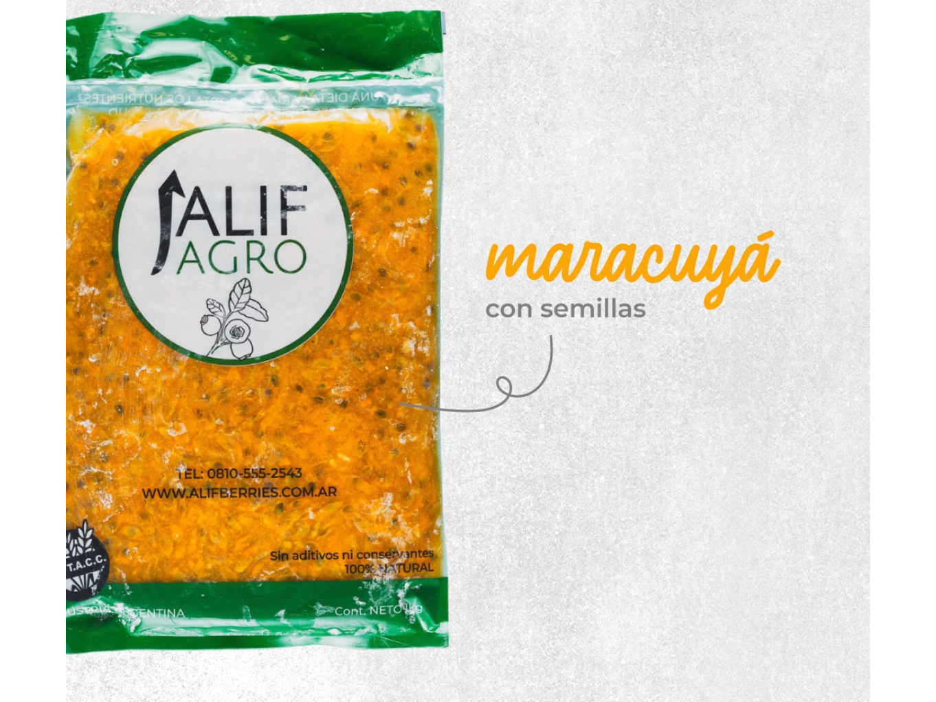 Maracuya en pulpa x 1 kg