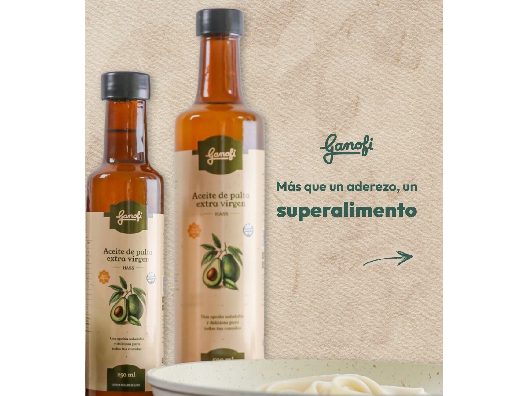 Aceite de Palta extra virgen Ganofi 250 ml