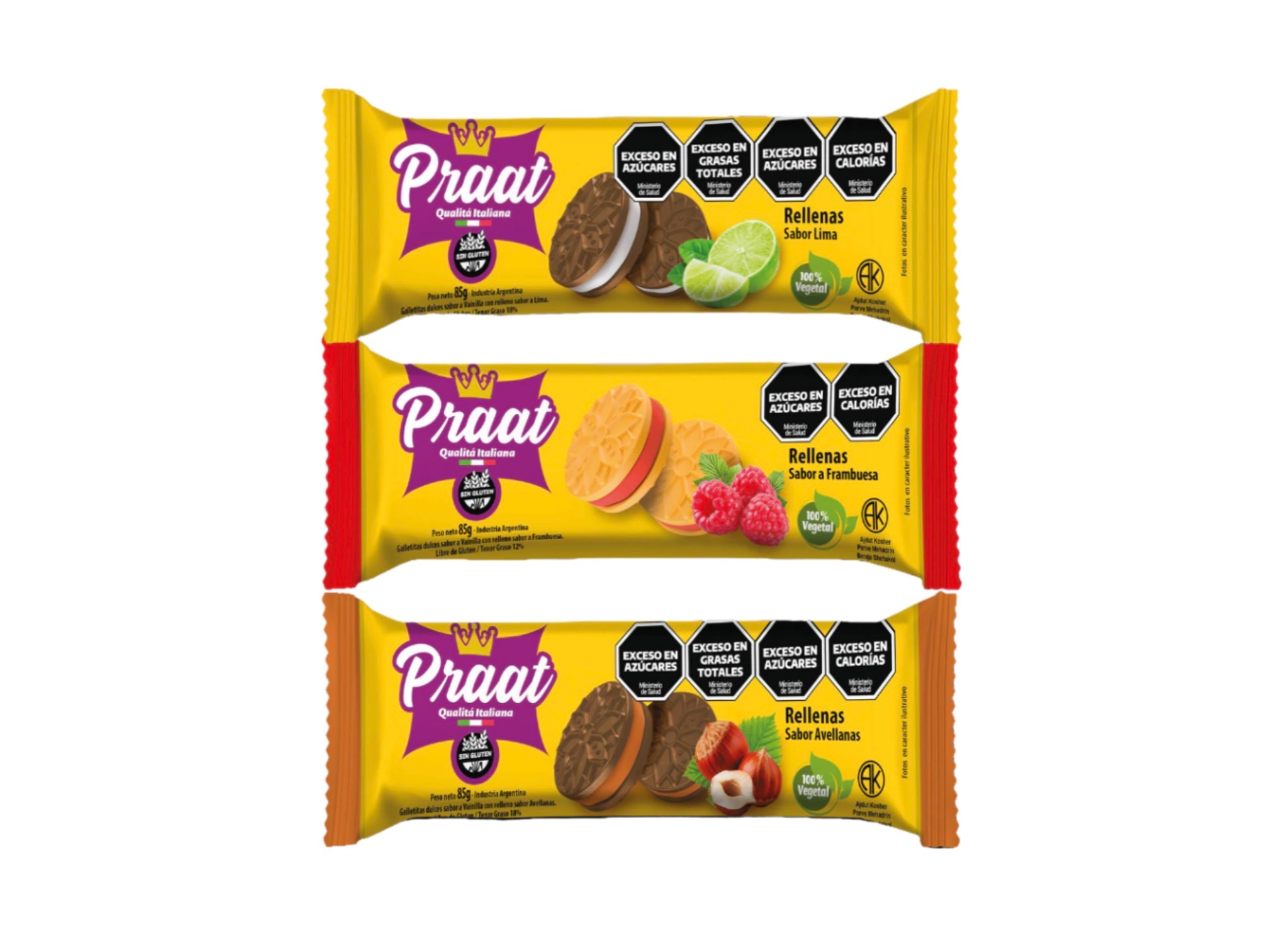 Galletas rellenas x 90 gr Praat sin tacc