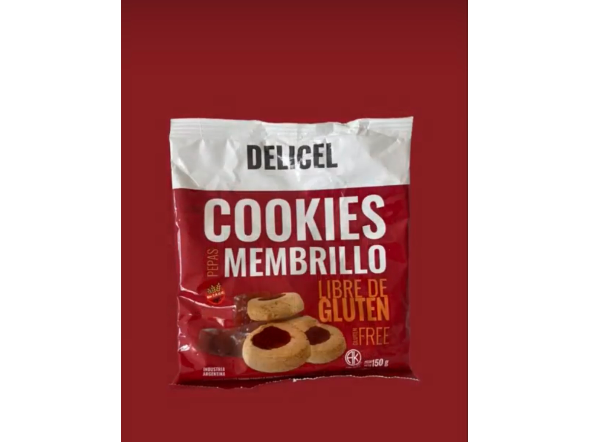 Galletitas pepas de membrillo x 150 gr Delicel sin tacc