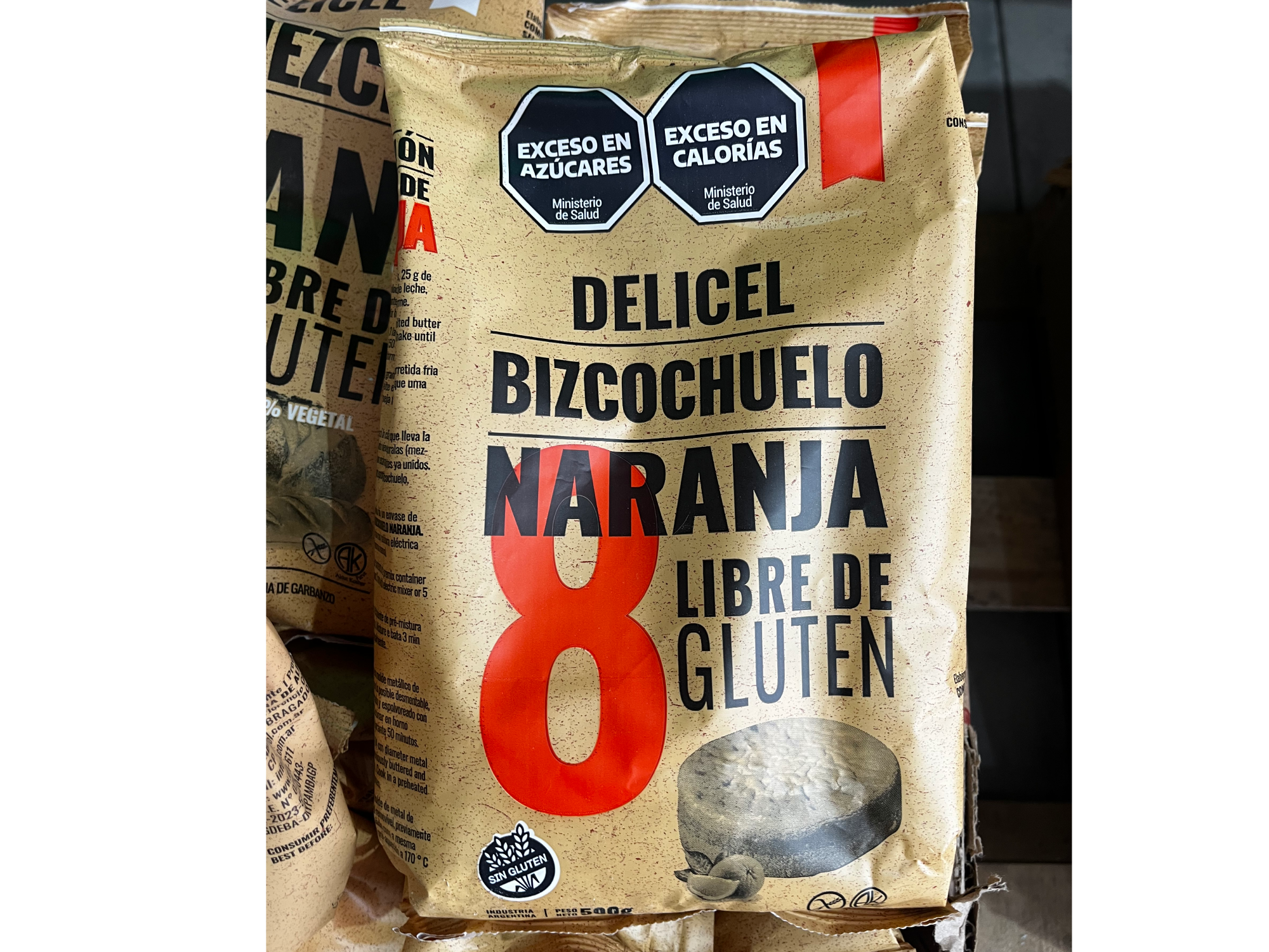 Premezcla Bizcochuelo de Naranja Delicel x 500 gr sin tacc