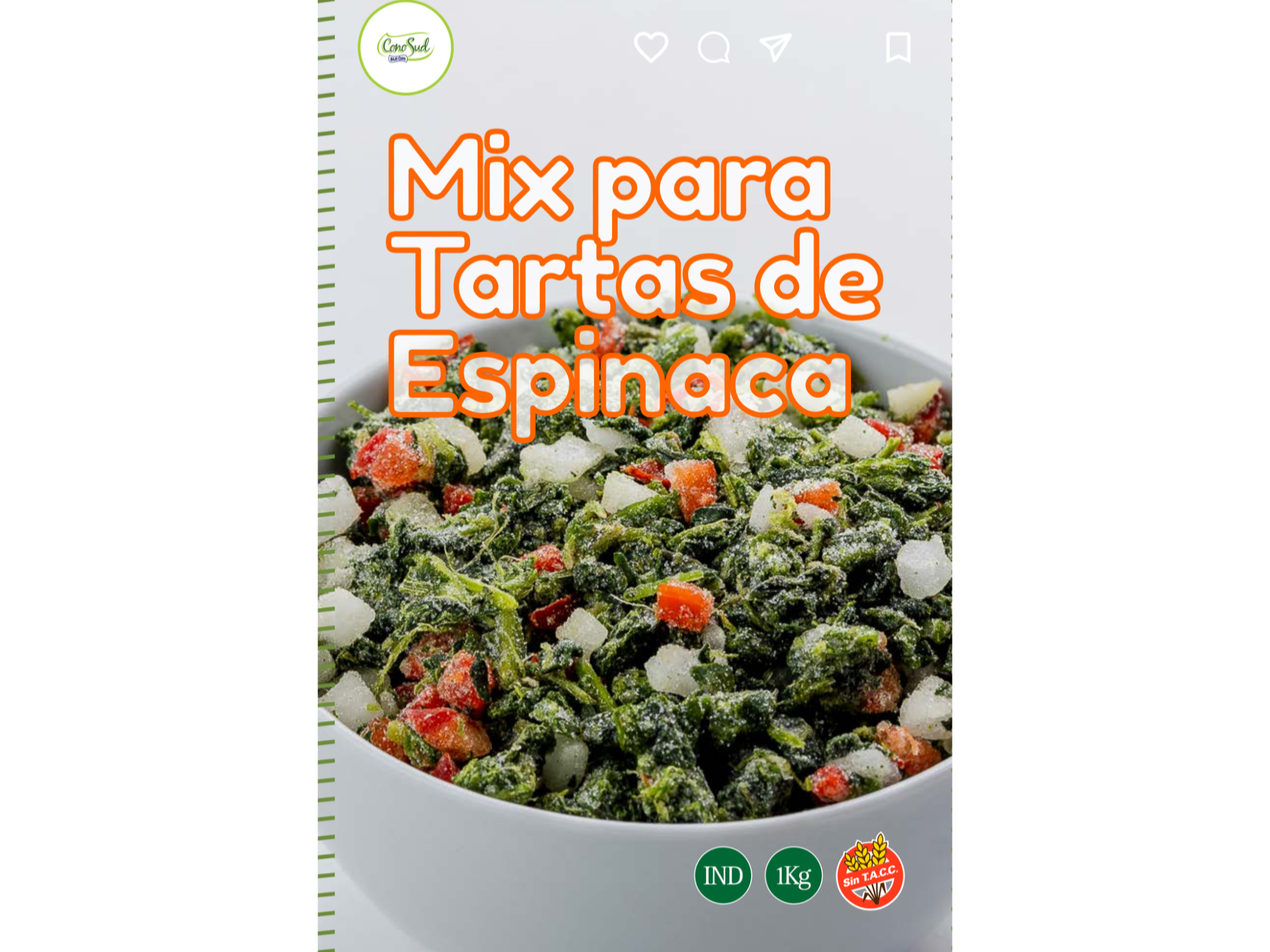 Mix relleno tarta espinca x 1 kg