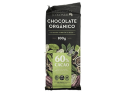 Chocolate Colonial tableta organica 60 % 100 gr sin tacc