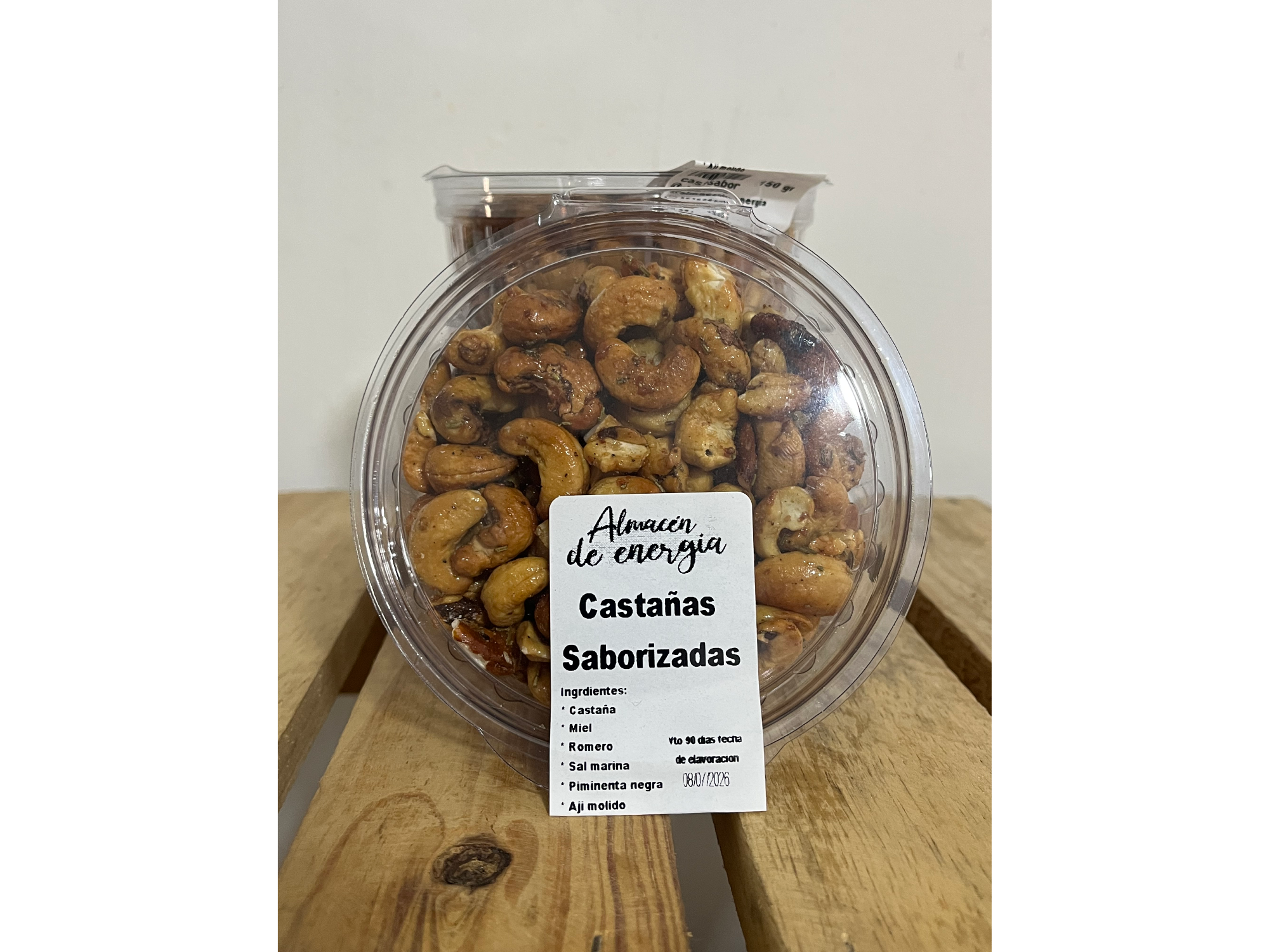 Castañas saladas saborizadas 150 gr