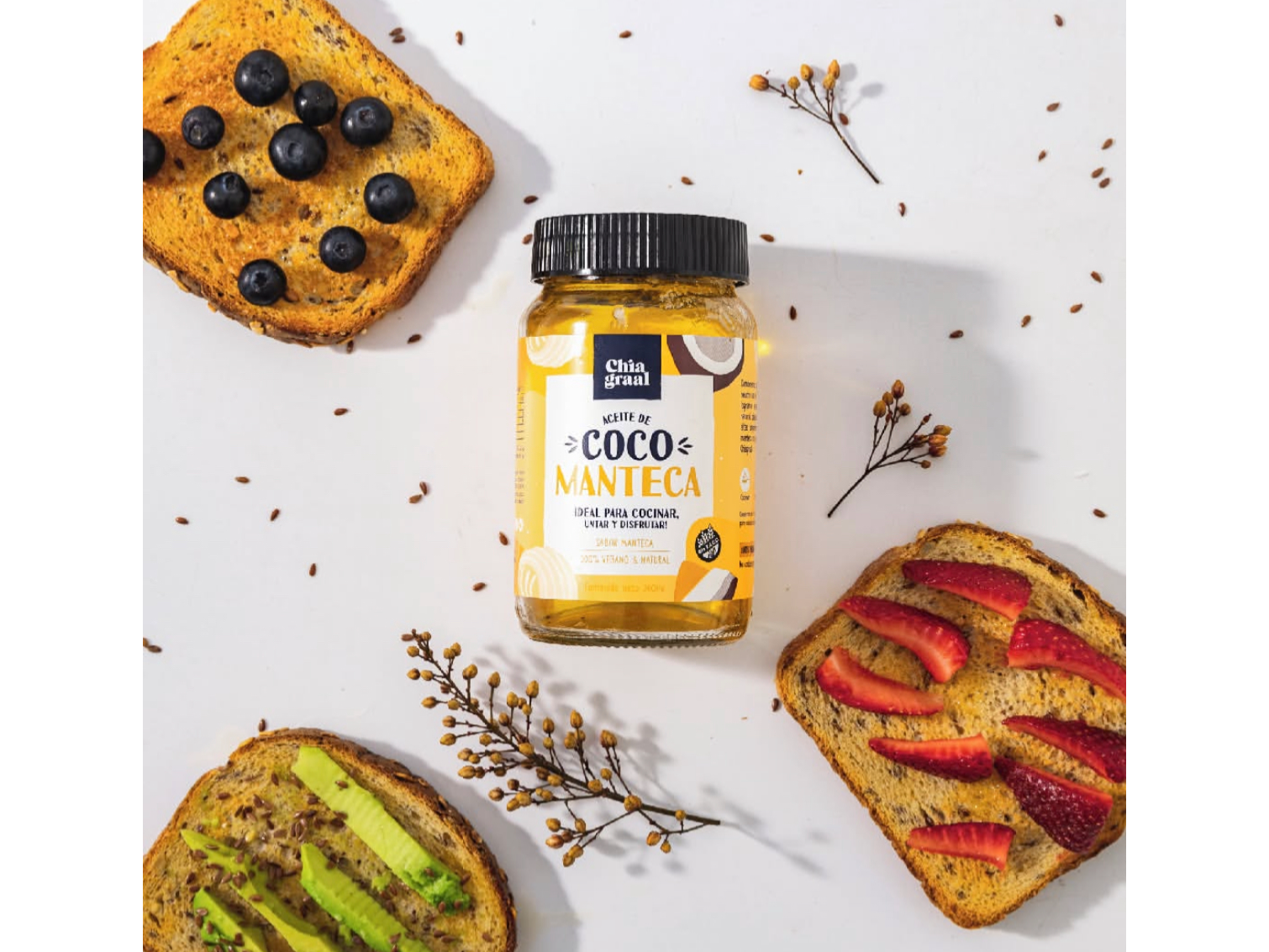 Aceite de Coco Manteca x 90 ml Chia Graal