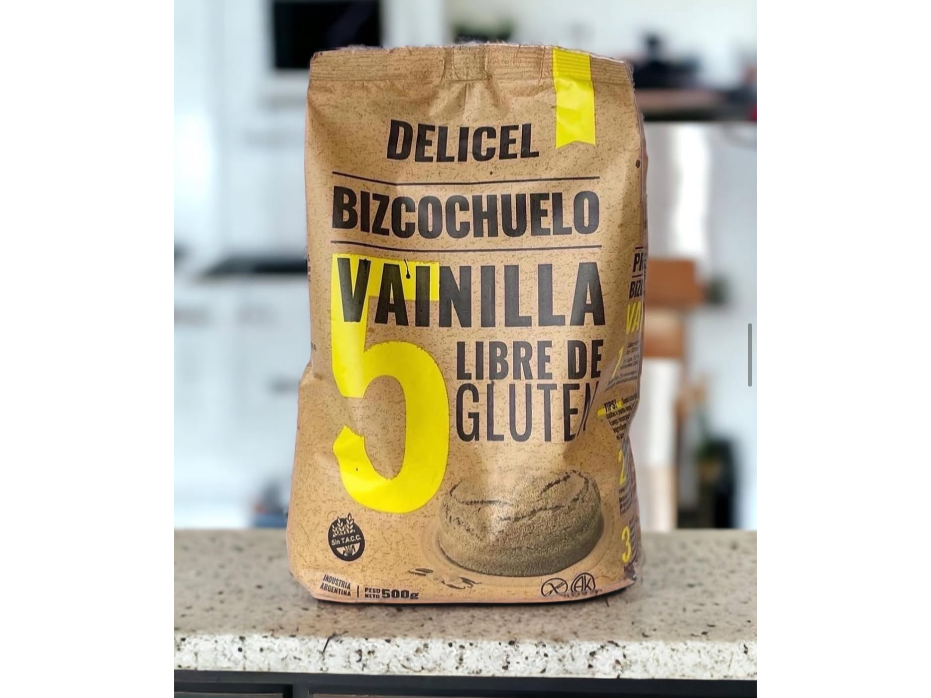 Premezcla Bizcochuelo de Vainilla Delicel x 500 gr sin tacc
