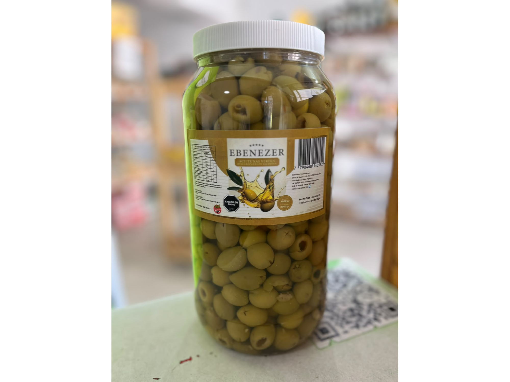 Aceituna Verde decarozada x 2 kg Ebenezer