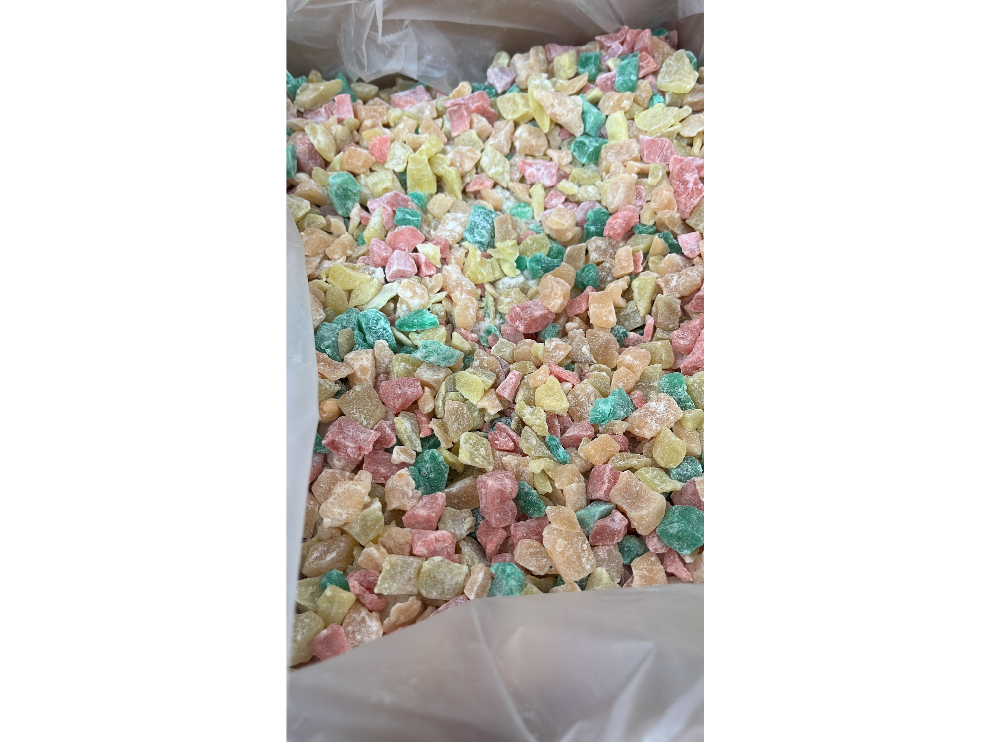 Papaya en cubo multicolor