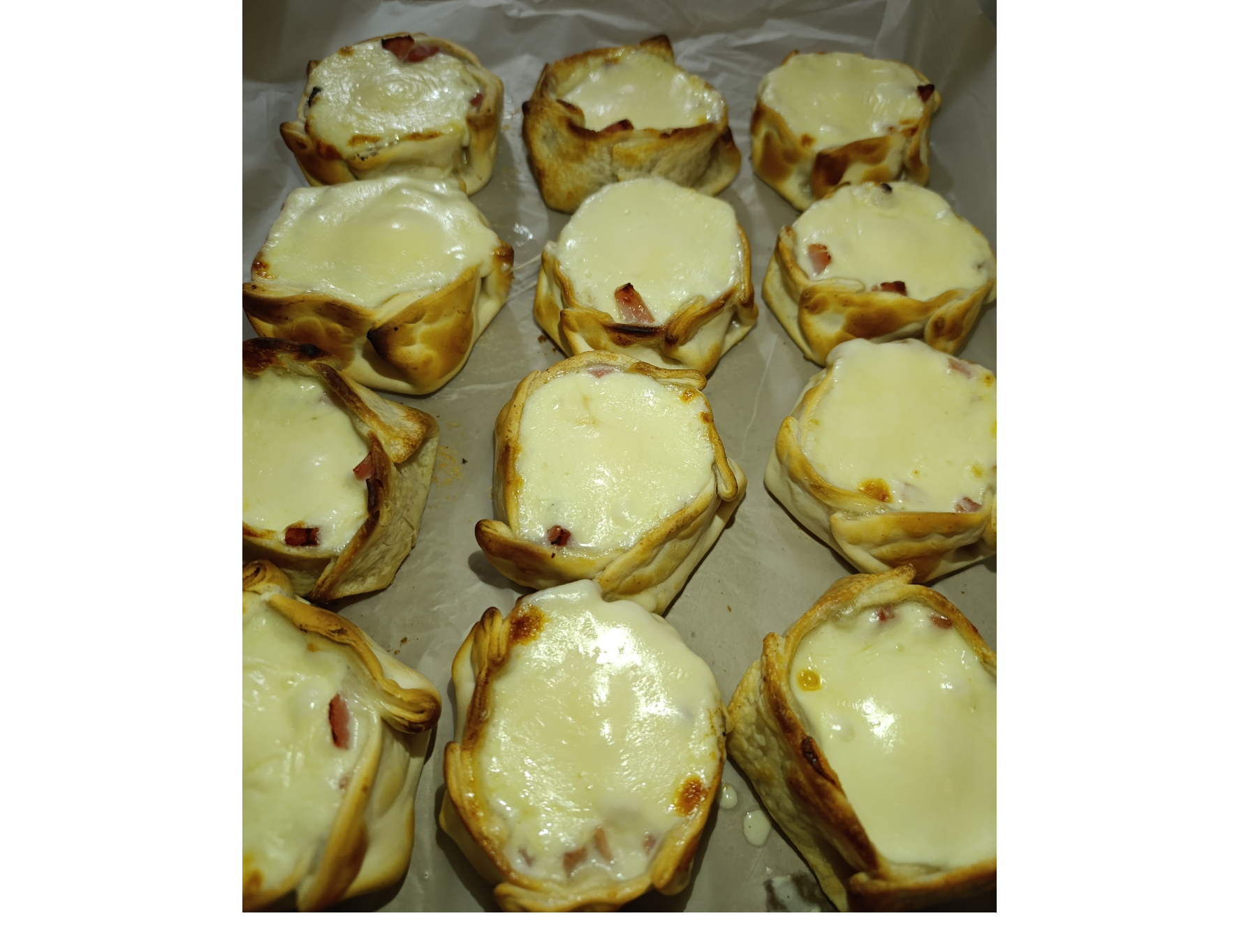 Canastitas de Jamón y Queso