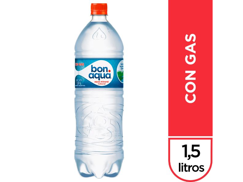 Agua CON GAS Bonaqua