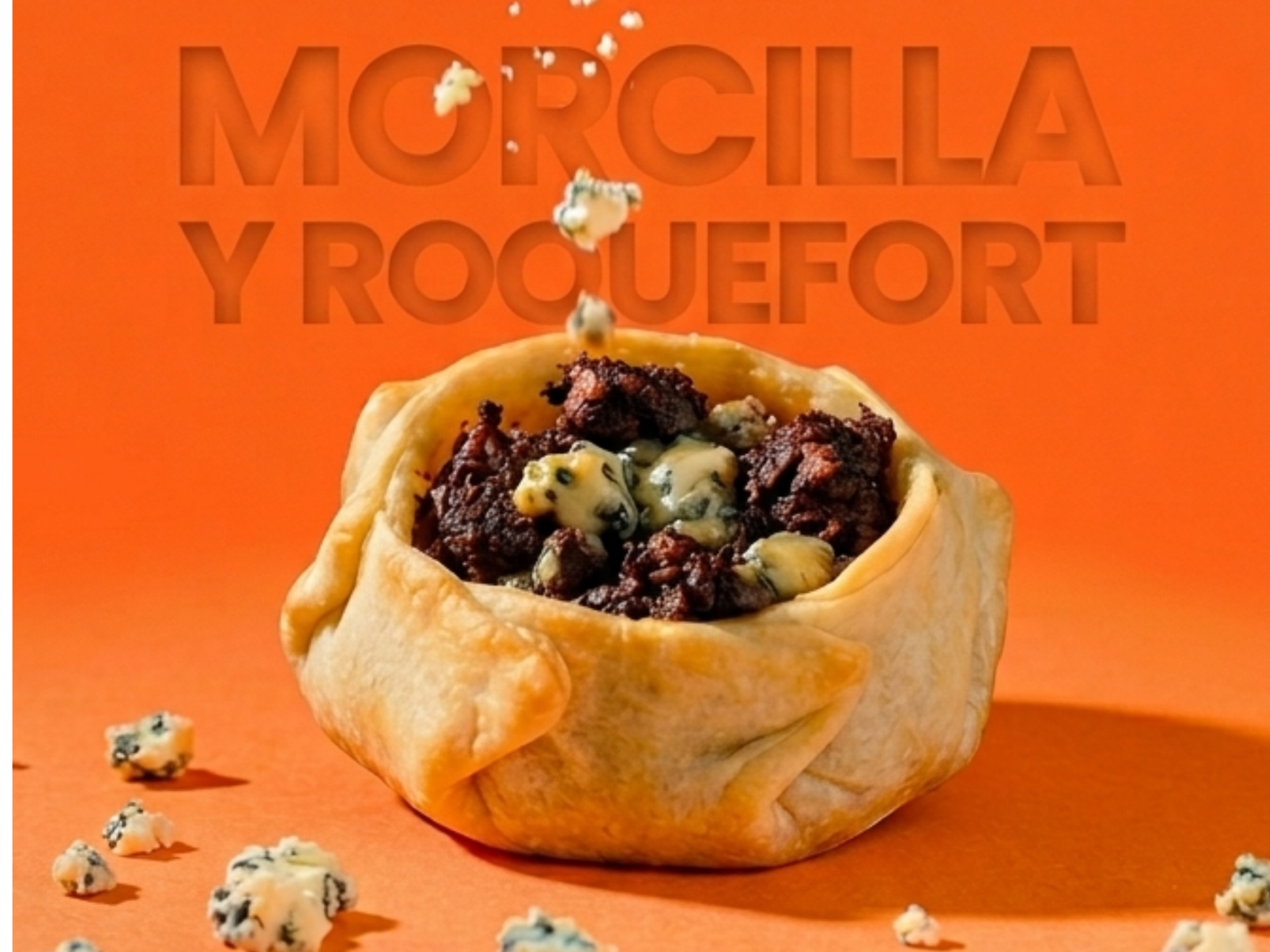 Morcilla y roquefort