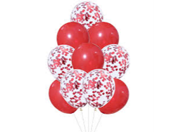 SET DE GLOBOS PERLADO Y TRANSP X 10 UNID