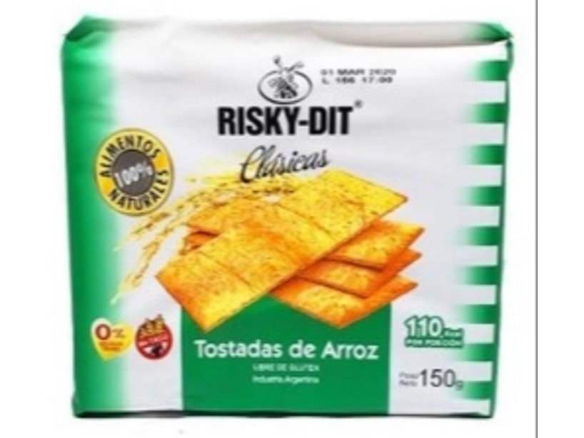 TOSTADAS DE ARROZ RISKY DIT SIN TACC
