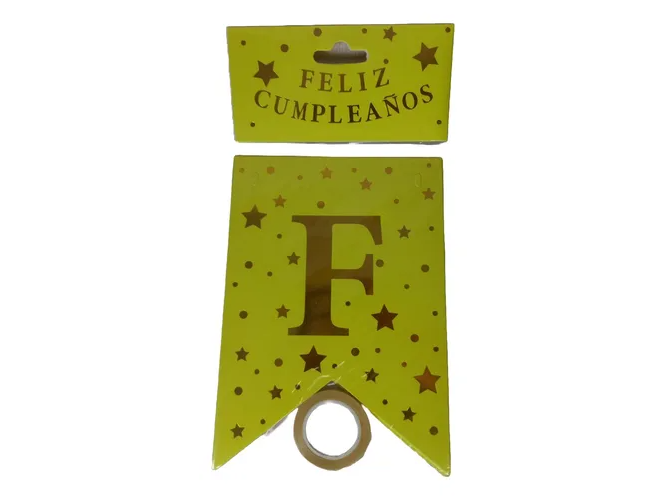 BANDERIN FELIZ CUMPLE ESTRELLAS