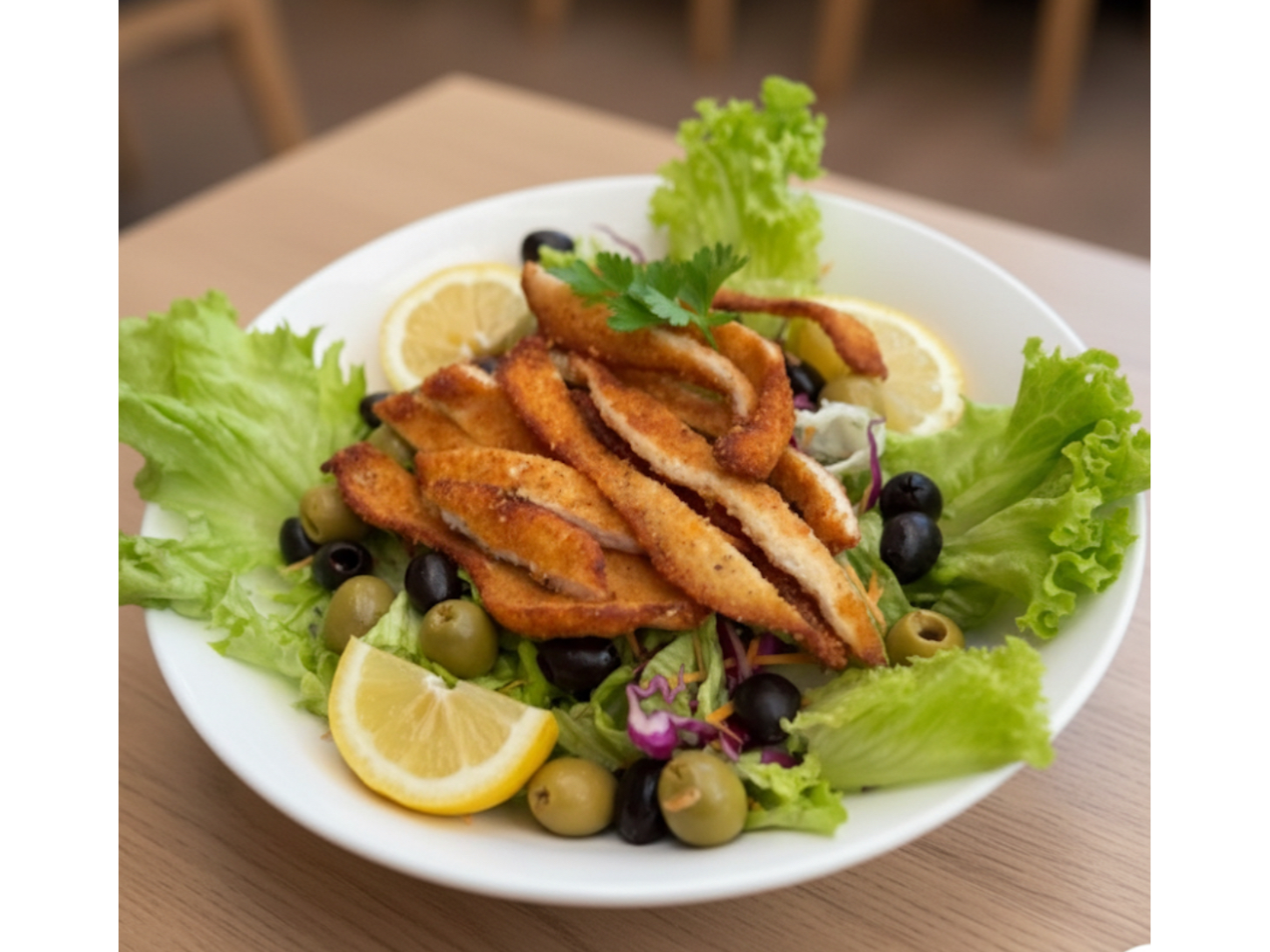 Ensalada Toscana y Pollo Crocante