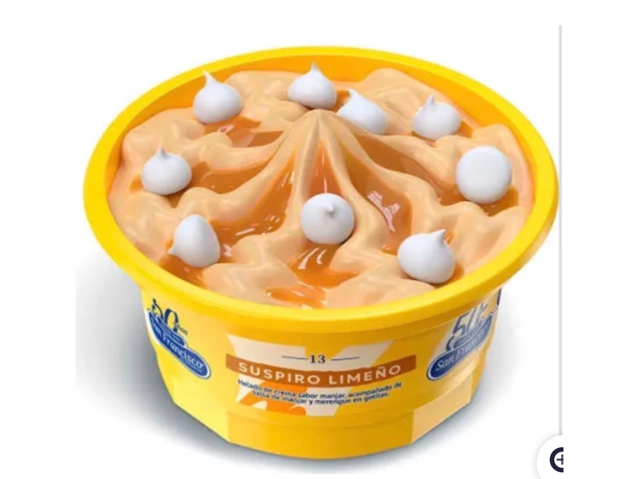 Helado Suspiro limeño
