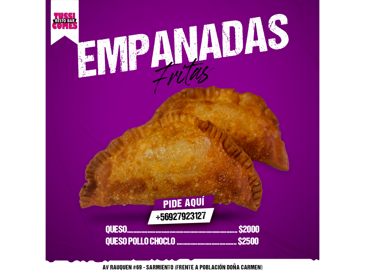 Empanada Frita Queso, Pollo y Choclo