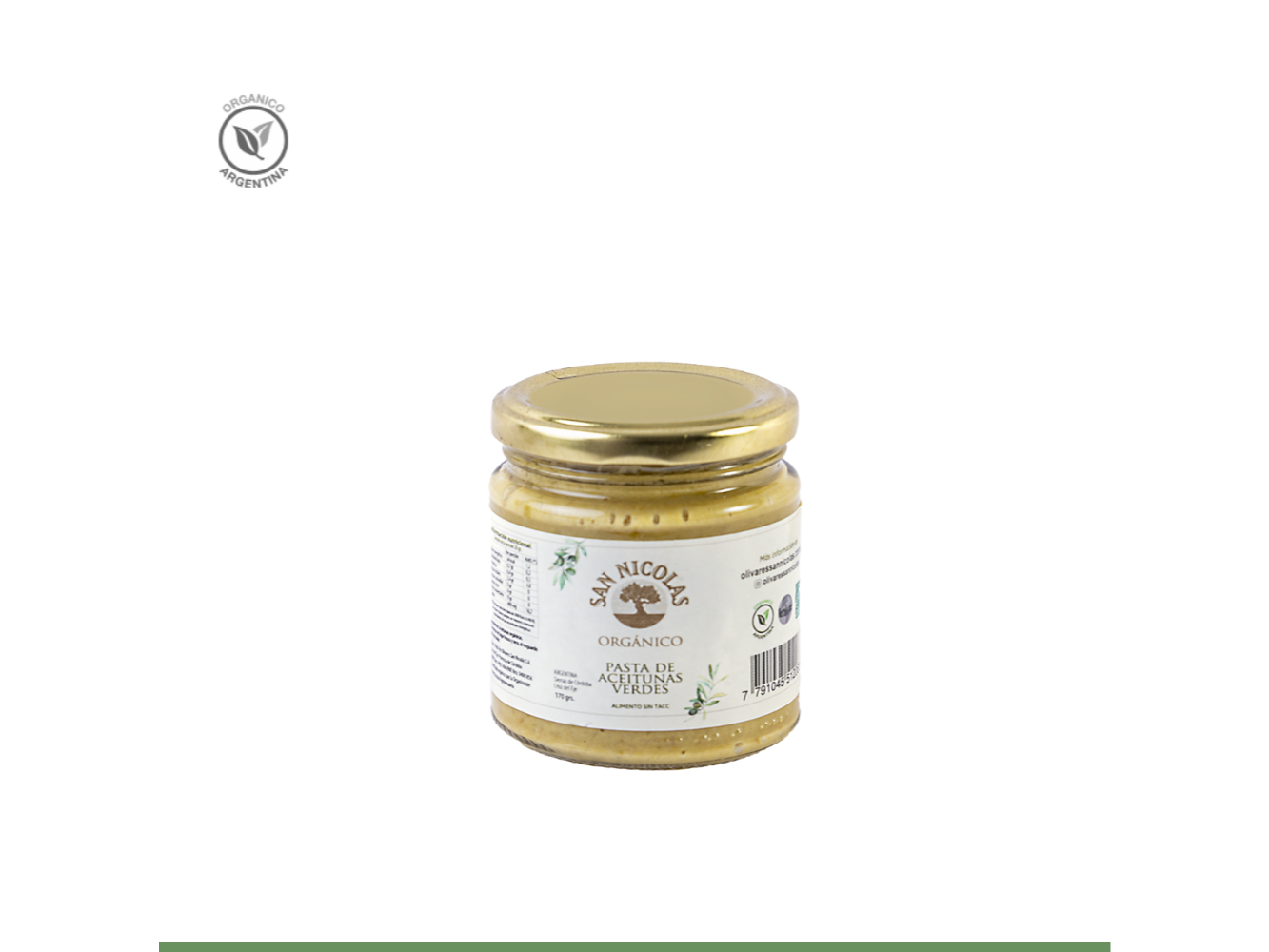 Pasta de aceitunas verdes