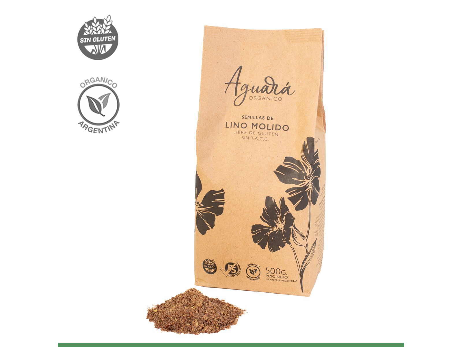 Harina de lino marron x 500gr