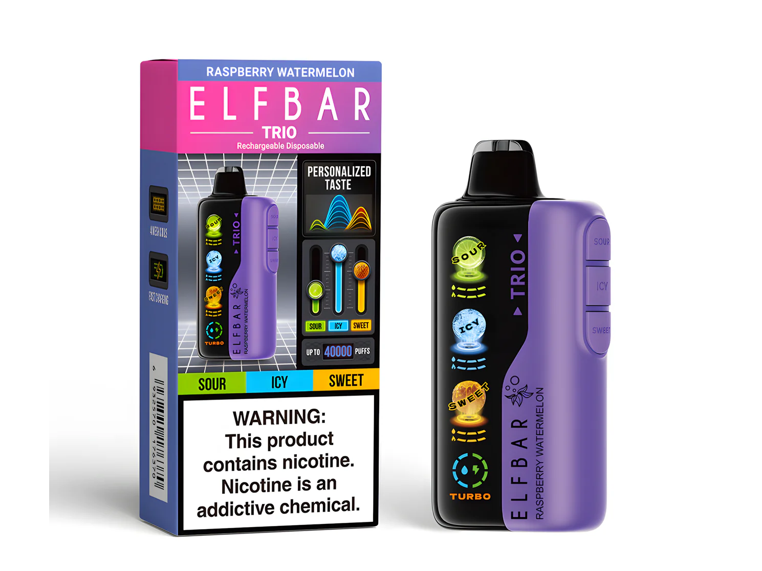 ELBFAR KING TRIO SOUR STRAWBERRY DRAGONFRUIT