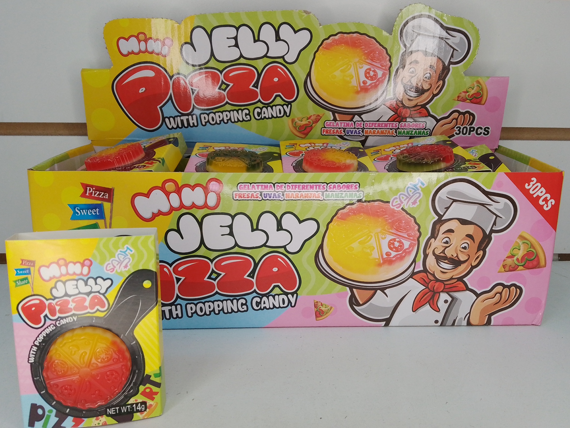 CAJA DE GELATINITAS "MINI PIZZA JELLY" X 30 unid. - COD.: 205