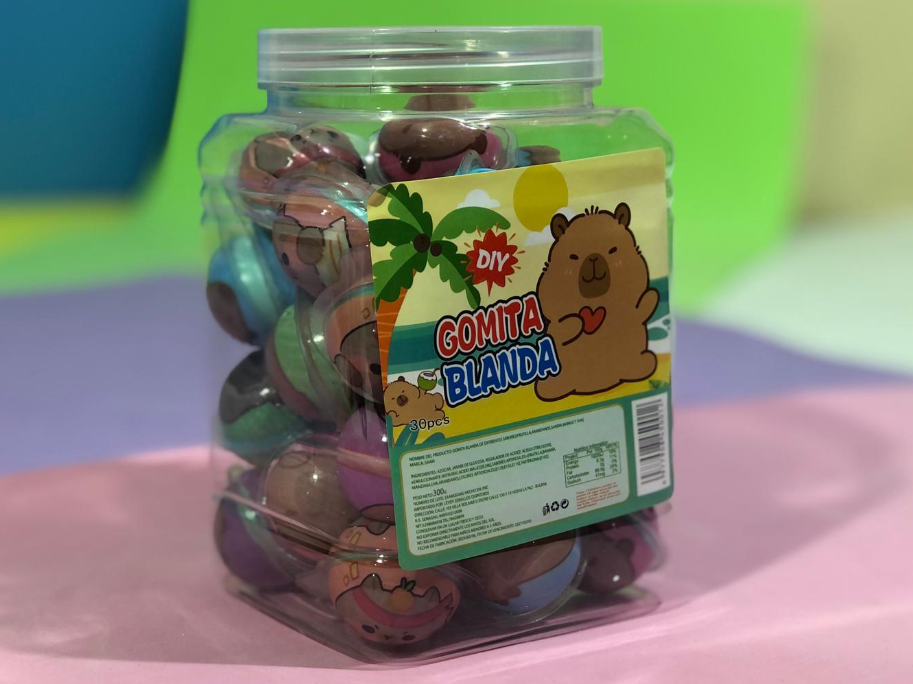 GOMITAS BLANDAS "CAPIBARA" EN TARRO x 30unid. - COD.: 616