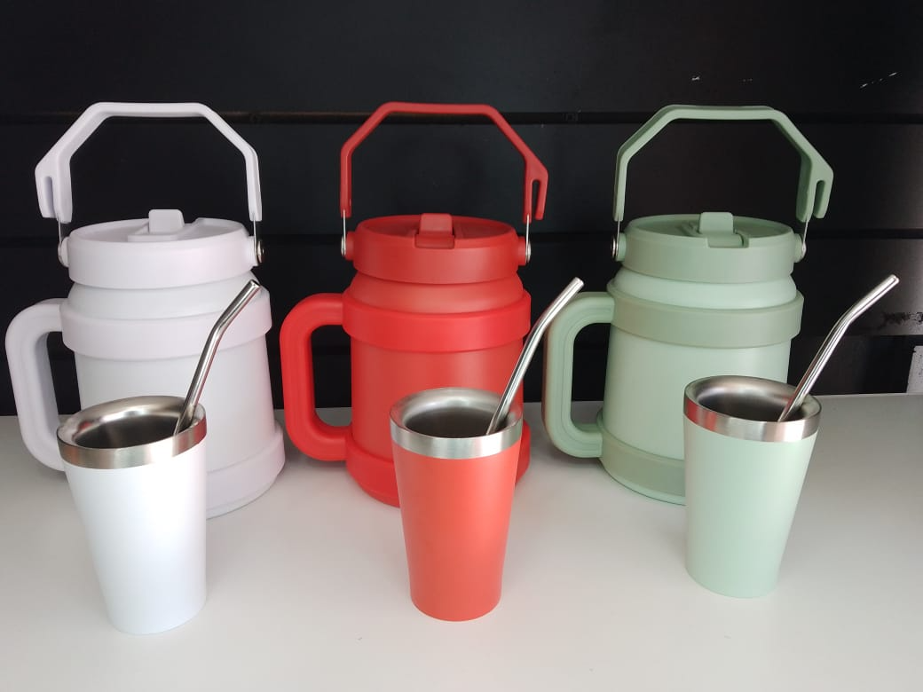 COMBO "TERMOLAR" 8 COLORES, TERMO 1,2lts. MATE VASO 160ml. - COD.: 177