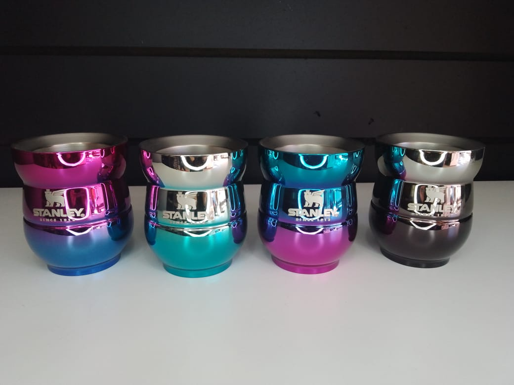 MATE DE ACERO "TORNASOLADO" GUAMPA X 140ml. - COD.: 168