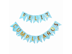 BANDERIN "FELIZ CUMPLEAÑOS" CD26345 - COD.: 240