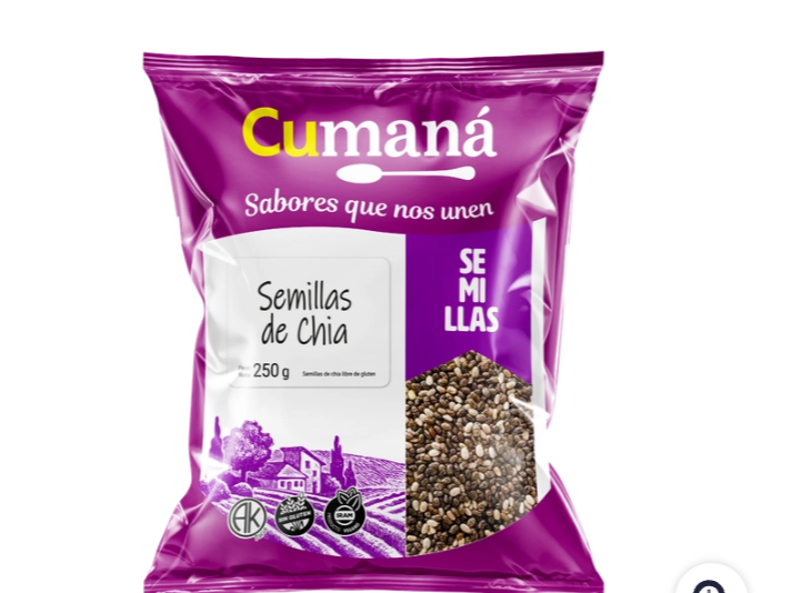 Semillas de chía Cumana x 250 GR