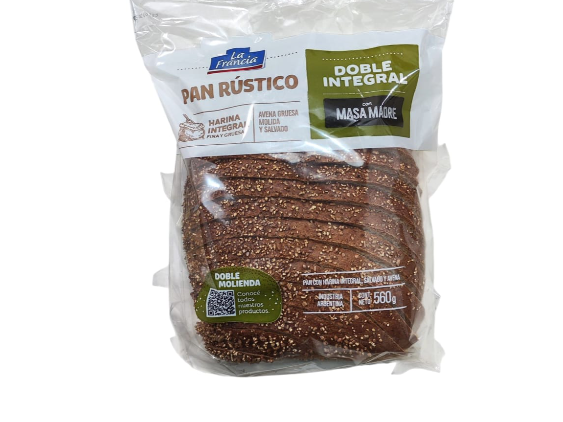 Pan Rústico x 560gr Doble Integral