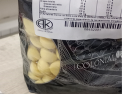 Botones de chocolate blanco relleno con dulce de leche x 1KG